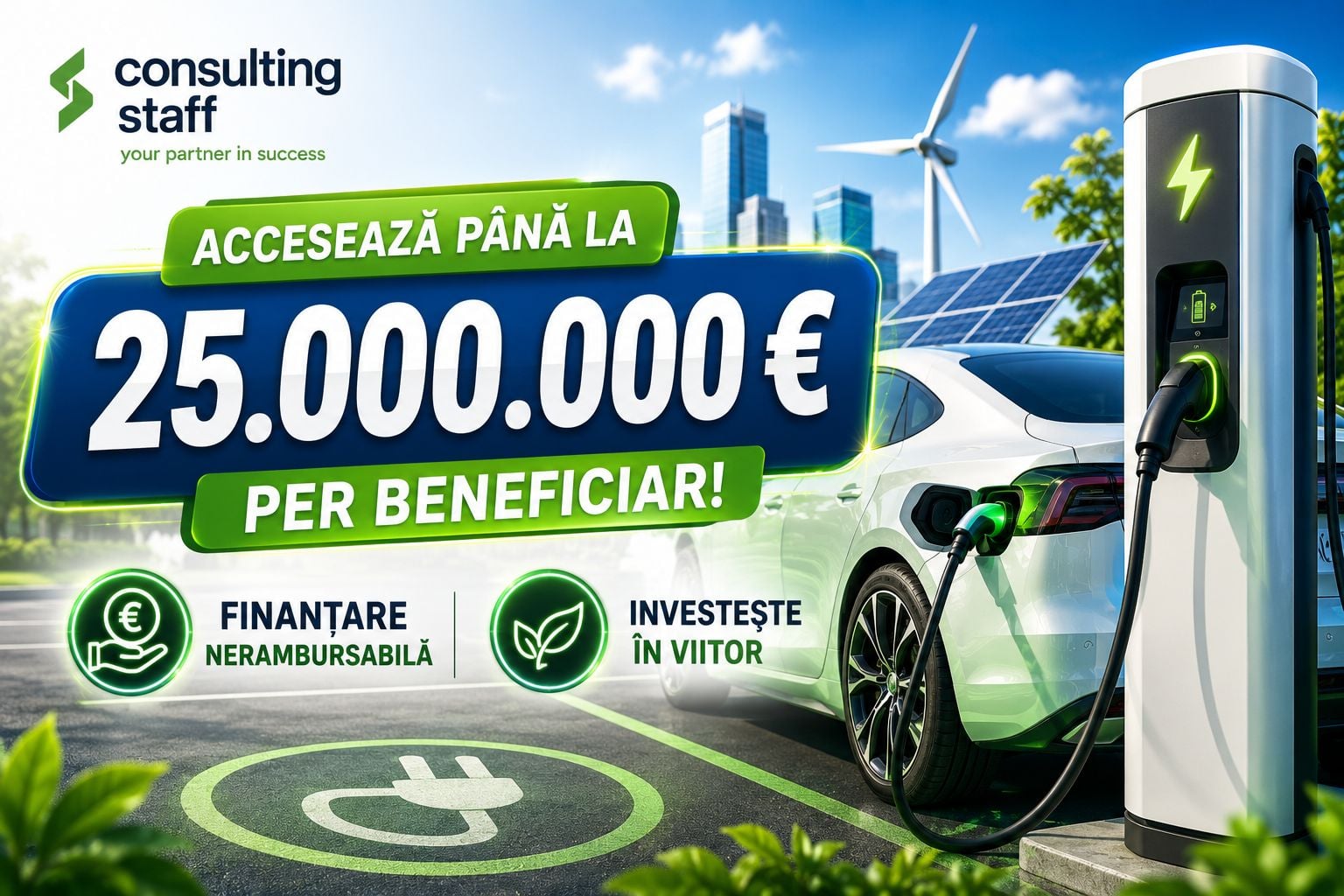 ⚡ Finanțări de până la 25 MILIOANE € pentru stații de încărcare electrică în România prin programul E-MOVE🚗🔋
