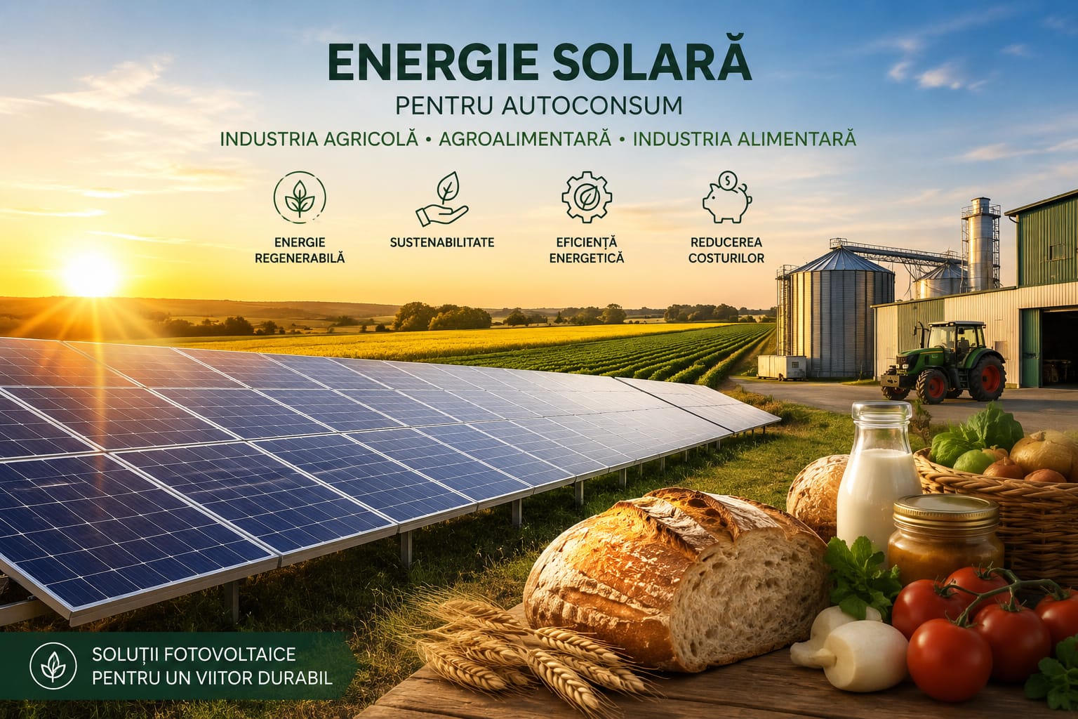 🚜🌱⚡ Finanțare 2026 pentru firmele din agricultură și industria agroalimentară: sprijin nerambursabil pentru energie regenerabilă și independență energetică